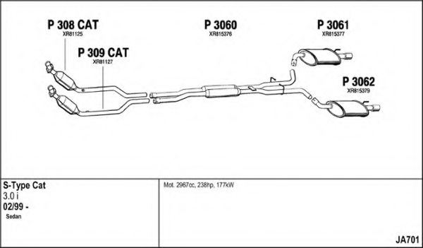 FENNO JA701 Exhaust System